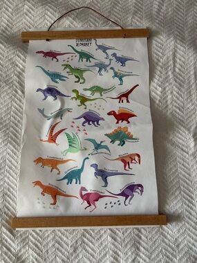 Dinosaur Alphabet Kids Wall Hanging Poster - Multicolor